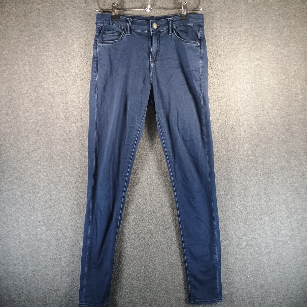 Topshop Moto Jeans Women W28xL32 Blue Mid Rise Medium Wash Skinny Straight Leg